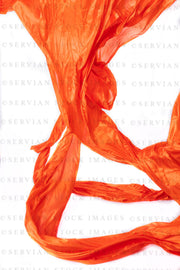Still life - Orange fabric flowing (KS3590)